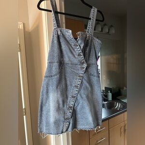 Denim Button-Front Dress